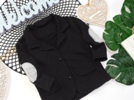 Kids - czarna dresowa marynarka , łaty r 80