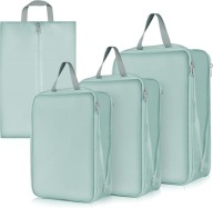 4x Organizer PODRÓŻNY lekki do walizki torby S M L XL miętowy OSDUE