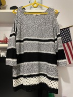 R F&F szara paski L rarytas oversize