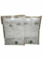 Body niemowlęce bawełniane zestaw 2 sztuk białe 62-68 2-6 miesięcy