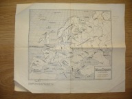 Mapa Europy w konturach – oryginał -1935 r.