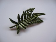 PIĘKNA BROSZKA PAPROĆ