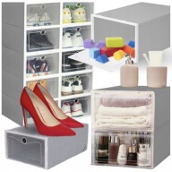 PUDEŁKA NA BUTY SZAFKA REGAŁ MOCNE MODUŁOWE DO GARDEROBY KORYTARZ 33X23X14