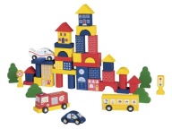 PLAYTIVE klocki drewniane 50 elementów miasto