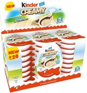 Kinder Creamy czekoladki mleczne z kremem i ryżem ekspandowanym 19 g-20szt