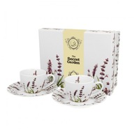 Filiżanki espresso porcelana lavender lawenda 90 ml 2 szt.