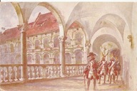 PRUSACY NA WAWELU W XVIII WIEKU -malarska St.Tondos i W. Kossak -pocztówka