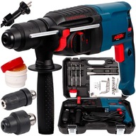 MŁOTOWIERTARKA WIERTARKA UDAROWA MOCNY MŁOT UDAROWY UDAR SDS+ 2600W +ZESTAW