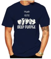 Deep Purple t-shirt unisex granatowy bawełna (dł.-72 cm szer.-56 cm)