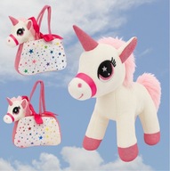 JEDNOROŻEC W TOREBCE NORIMPEX PLUSZOWY BIAŁY RÓŻOWY 23 CM MASKOTKA PLUSZAK