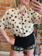 Topshop Petite bluzka koszula koszulka kaktusy kwiaty r 38