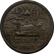 MEKSYK - 20 CENTAVOS - 1943