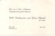 WOJENNE ZAPROSZENIE NA ŚLUB Z 1941 ROKU.