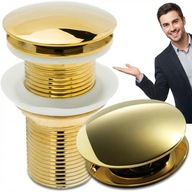 ZŁOTY KOREK KLIK KLAK DO UMYWALKI BEZ PRZELEWU AUTOMATYCZNY NOWY 40MM