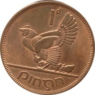 Irlandia 1 Pingin 1968 Elżbieta II - ostanie wydanie