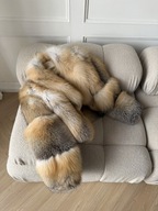 Futro naturalne z lisa golden island PREMIUM złote skóra naturalna r. 2XL