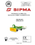 SIPMA ZK 350 WIR - instrukcja obsługi, katalog części zgrabiarki (2012-13)