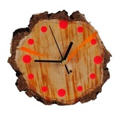 Zegar biurkowy z plastra drewna