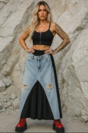 TW3 spódnica design oversize TW-3 turecka dziury m l xl plisy