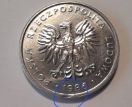 50 gr. 1986 rok ładna, menniczy destrukt.