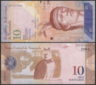 BNB - WENEZUELA 10 Bolivares 2013 Z 12347572 # seria zastępcza # P90dr UNC