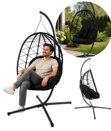 FOTEL WISZĄCY WOLNOSTOJĄCY LUVERNO 90 CM 150 KG WYGODNY SOLIDNY DOM I OGRÓD