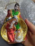 Bombka Święta Rodzina Jesus Józef Maryja szopka na prezent dla babci sióstr