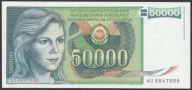 Jugosławia 50000 dinarów 1988 - AU - stan bankowy UNC -