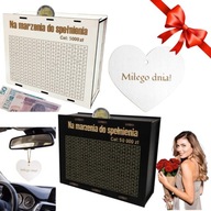 PREZENT NA DZIEŃ KOBIET UPOMINEK SKARBONKA WYKREŚLANA RÓŻNE KOLORY + GRATIS