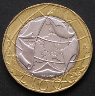 Włochy 1000 lirów 1997 - bimetal