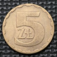*P[0221] POLSKA 5 złotych 1981 Polska Rzeczpospolita Ludowa Orzeł heraldyka