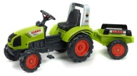 TRAKTOR NA PEDAŁY FALK CLAAS PRZYCZEPA KLAKSON DO 50KG DLA DZIECI ZIELONY