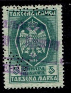 OPŁATA STEMPLOWA kas PROWIZORYCZNY DZIURKOWANIE KONTROLNE PERFORACJA MARKA