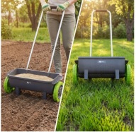 SIEWNIK RĘCZNY DO WARZYW NAWOZU TRAWY OGRODOWY SOLI ROZSIEWACZ 12L RINO