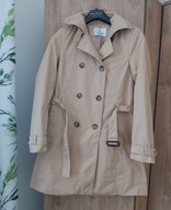 Stradivarius płaszcz damski trencz rozmiar S - beżowy