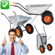 TACZKA OGRODOWA KOLEBA DWUKOŁOWA OCYNKOWANA MOCNA HIGHER 140L 380KG