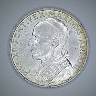 WATYKAN, PIUS XI, 5 LIRÓW 1940r. Ag 22