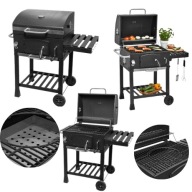 GRILL WĘGLOWY OGRODOWY ŻELIWNY RUSZT SYSTEM REGULACJI TEMPERATURY POKRYWA