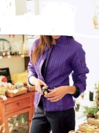 PIKOWANA KURTKA FIOLETOWA - ROZM 34