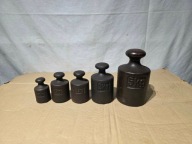 Stare odważniki handlowe - zestaw 0.5-5kg