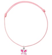 Bransoletka srebrna z emalią - motyl