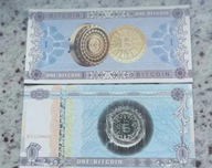 1 Bitcoin Banknot Kolekcjonerski BTC Kryptowaluty UNC FED ETF blikshop-pl