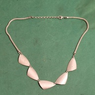 Posrebrzana damska kolia -48 cm