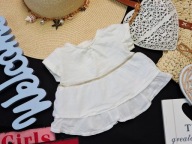 F&F - biała bluzeczka boho falbanka r 50/56