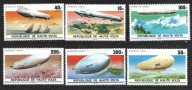 GÓRNA VOLTA - 75 lat sterowców Zeppelin 1976 ** Mi 625-30 A (1404)