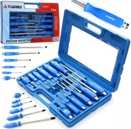 Zestaw wkrętaków TA4018 z magnetyczną końcówką i skuwką do podbijania