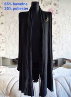 KARDIGAN BOHO NORWESKI PLISOWANY PRĄŻKOWANY HAFT