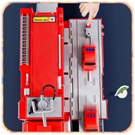 DUŻY ZESTAW STRAŻ POŻARNA WÓZ STRAŻACKI SAMOCHODZIKI AUTO DLA DZIECI DŹWIĘK