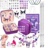 ZESTAW KORALIKÓW DO ROBIENIA BRANSOLETEK BIŻUTERII KORALIKI KUROMI 72SZTUKI