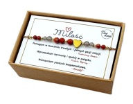 Bransoletka mocy MIŁOŚĆ kamienie naturalne talizman amulet złota prezent*
